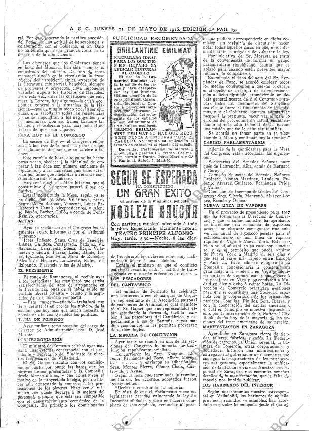 ABC MADRID 11-05-1916 página 13