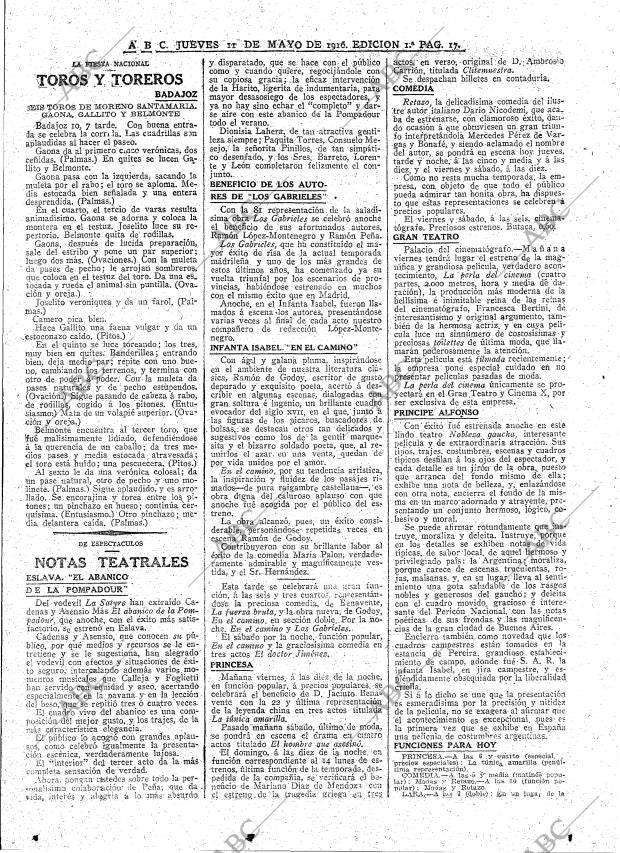 ABC MADRID 11-05-1916 página 17