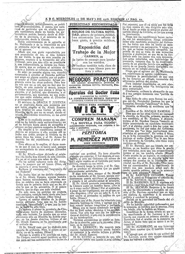 ABC MADRID 17-05-1916 página 12