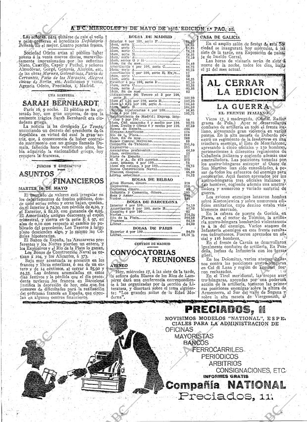 ABC MADRID 17-05-1916 página 21