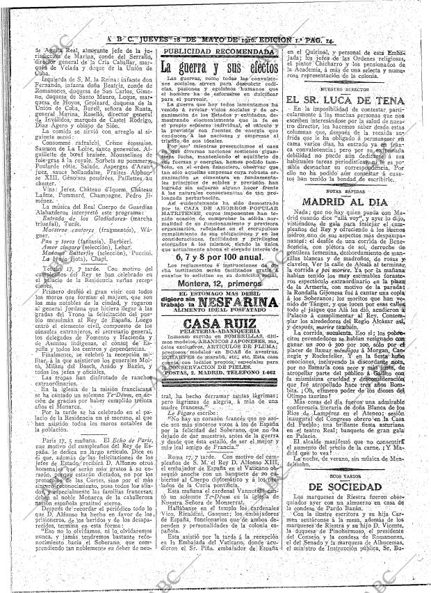 ABC MADRID 18-05-1916 página 14