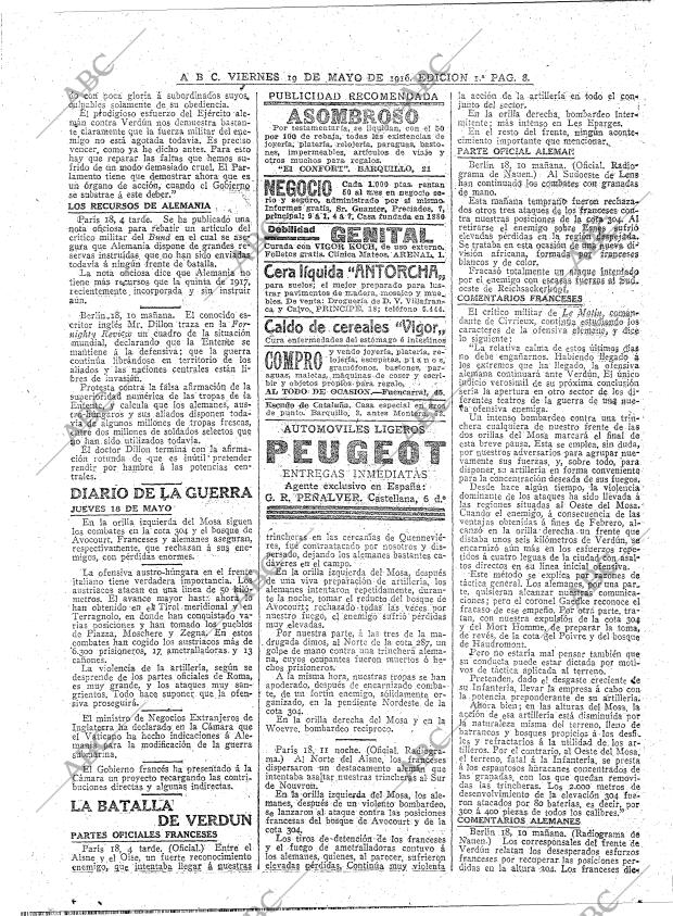 ABC MADRID 19-05-1916 página 8