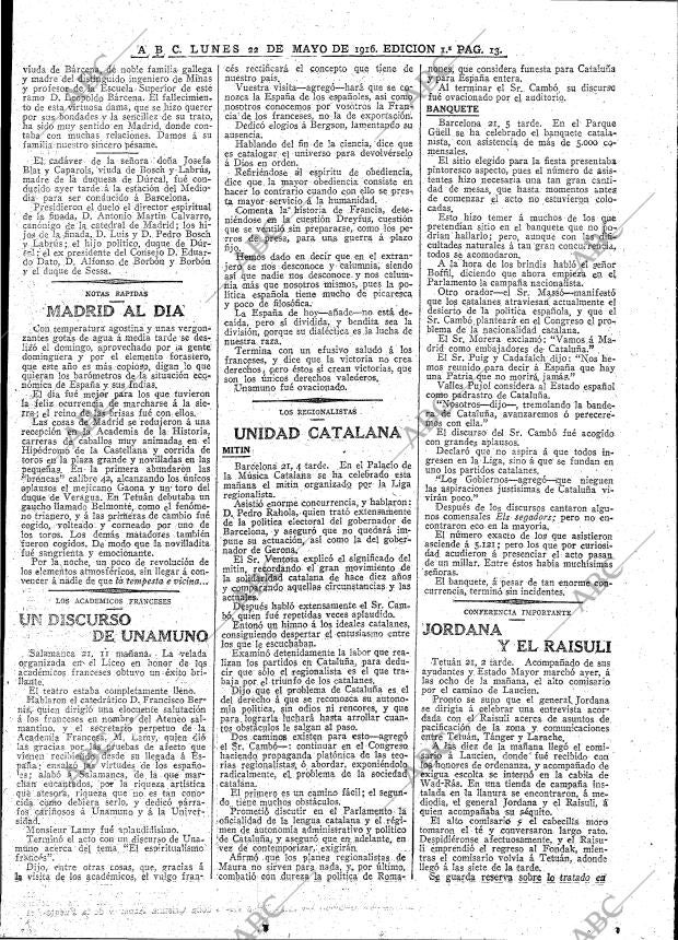 ABC MADRID 22-05-1916 página 13