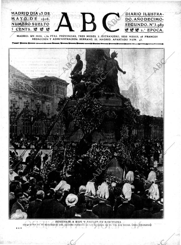 ABC MADRID 23-05-1916 página 1