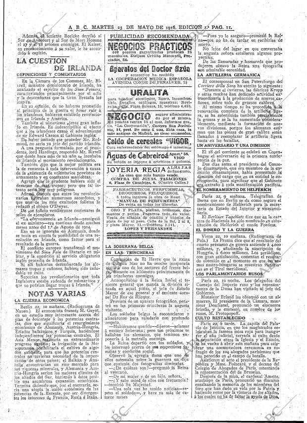 ABC MADRID 23-05-1916 página 11