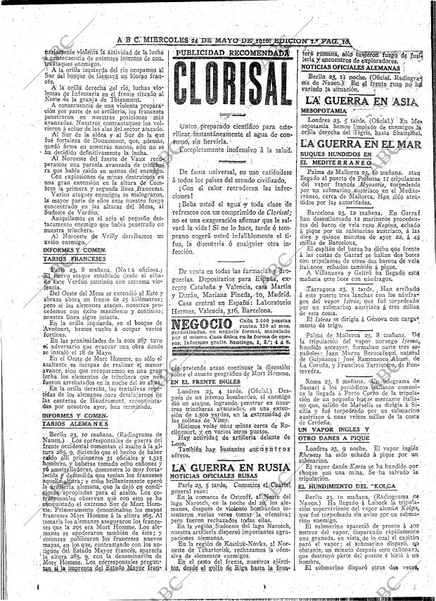 ABC MADRID 24-05-1916 página 10