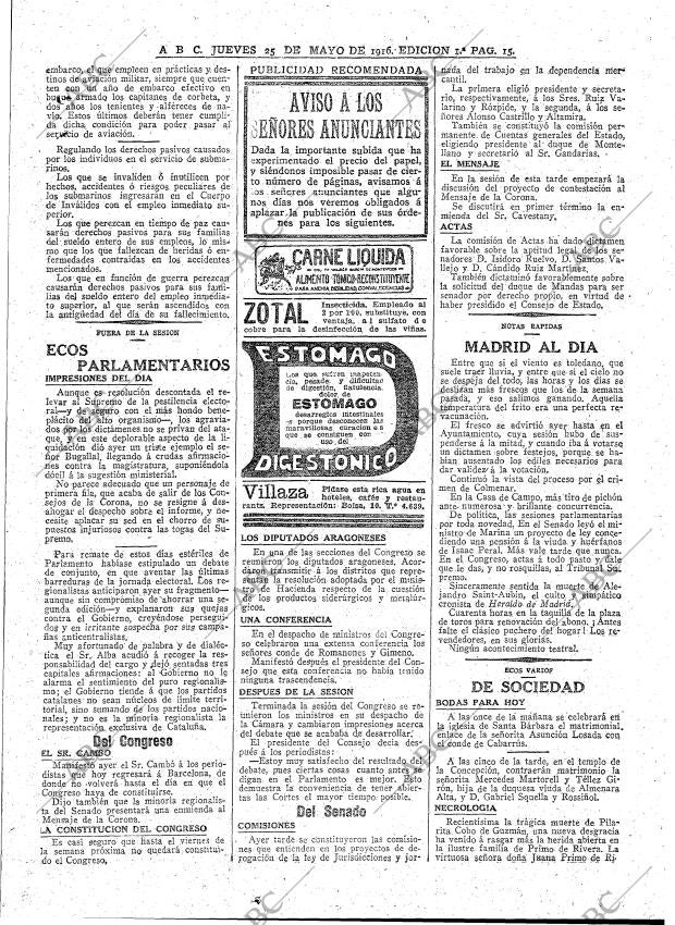 ABC MADRID 25-05-1916 página 15