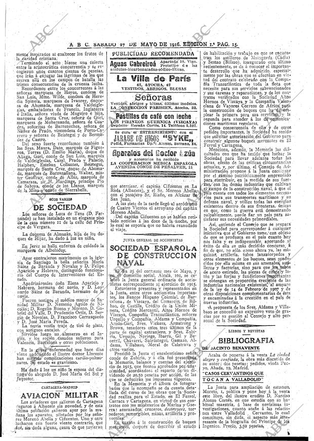 ABC MADRID 27-05-1916 página 15