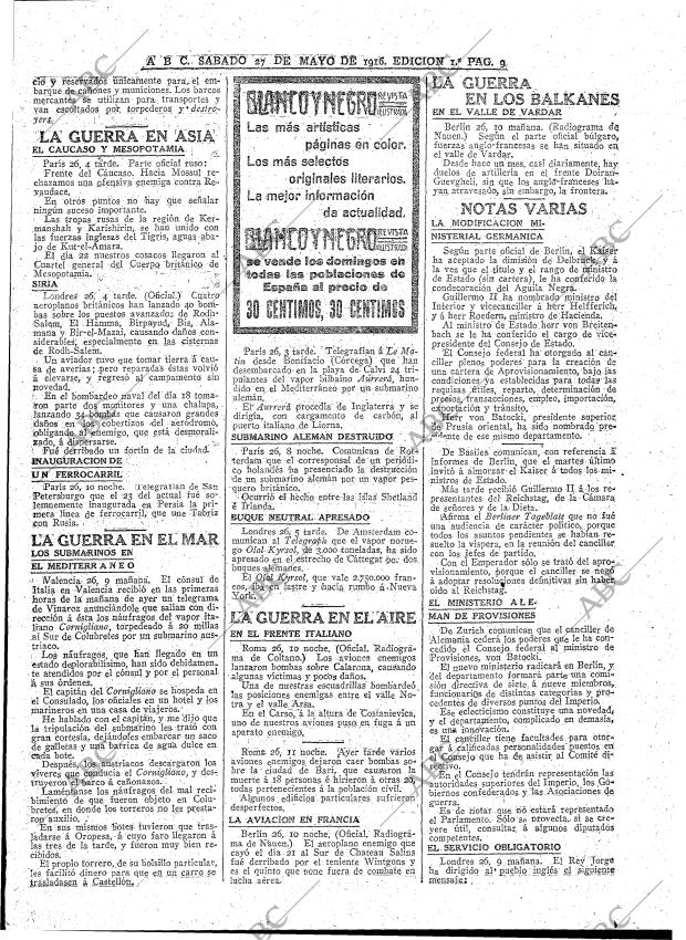 ABC MADRID 27-05-1916 página 9