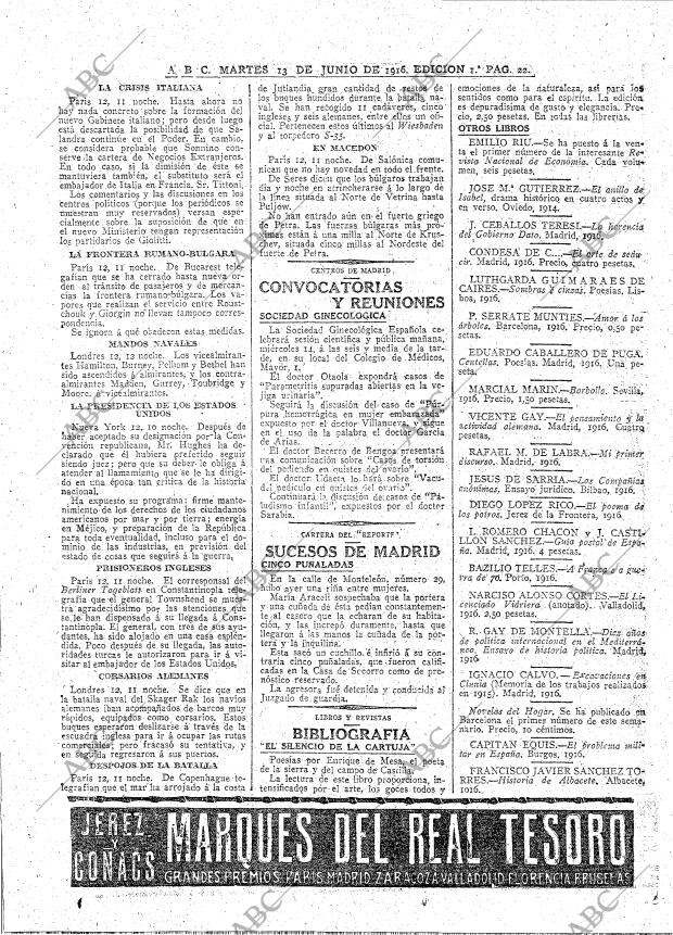 ABC MADRID 13-06-1916 página 22