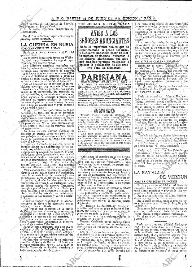 ABC MADRID 13-06-1916 página 8