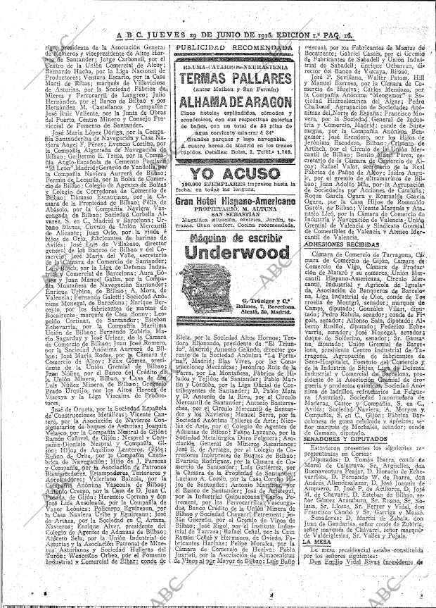 ABC MADRID 29-06-1916 página 16