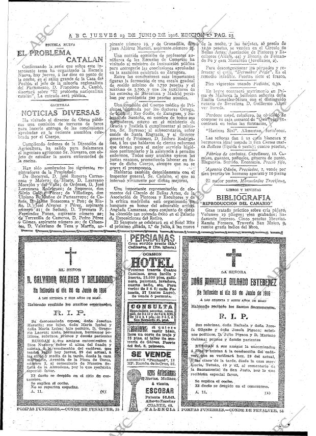 ABC MADRID 29-06-1916 página 23