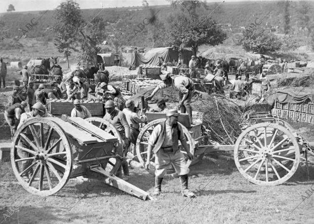 Organización de un convoy de Municiones de artillería