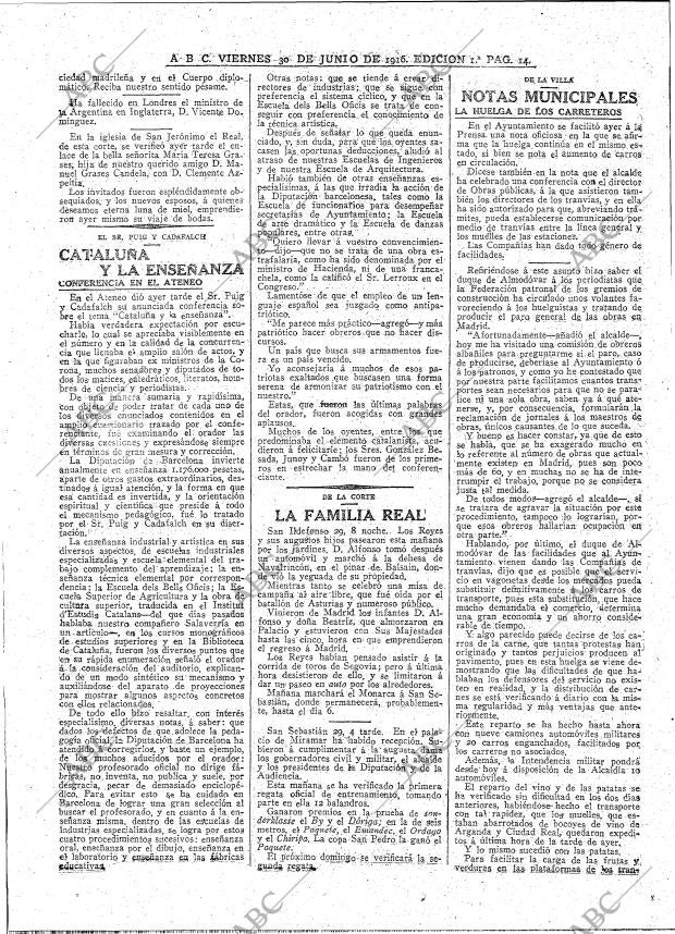 ABC MADRID 30-06-1916 página 14