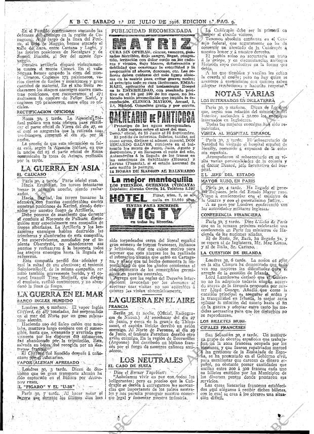 ABC MADRID 01-07-1916 página 9
