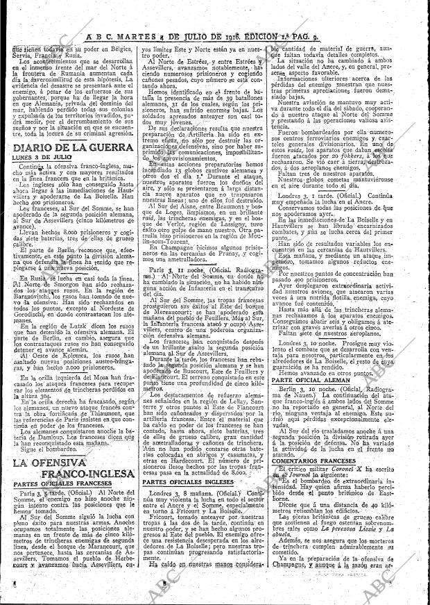 ABC MADRID 04-07-1916 página 9