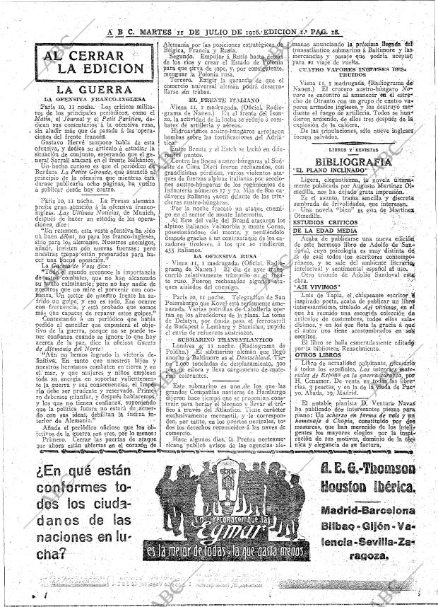 ABC MADRID 11-07-1916 página 18