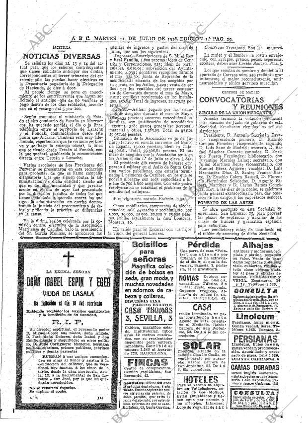 ABC MADRID 11-07-1916 página 19