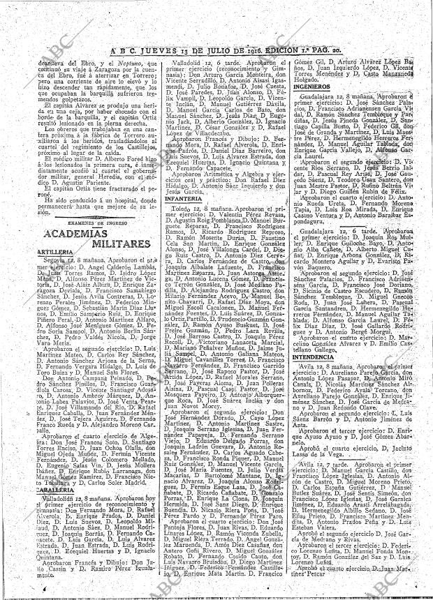 ABC MADRID 13-07-1916 página 20