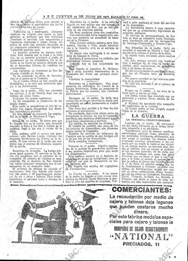 ABC MADRID 13-07-1916 página 23