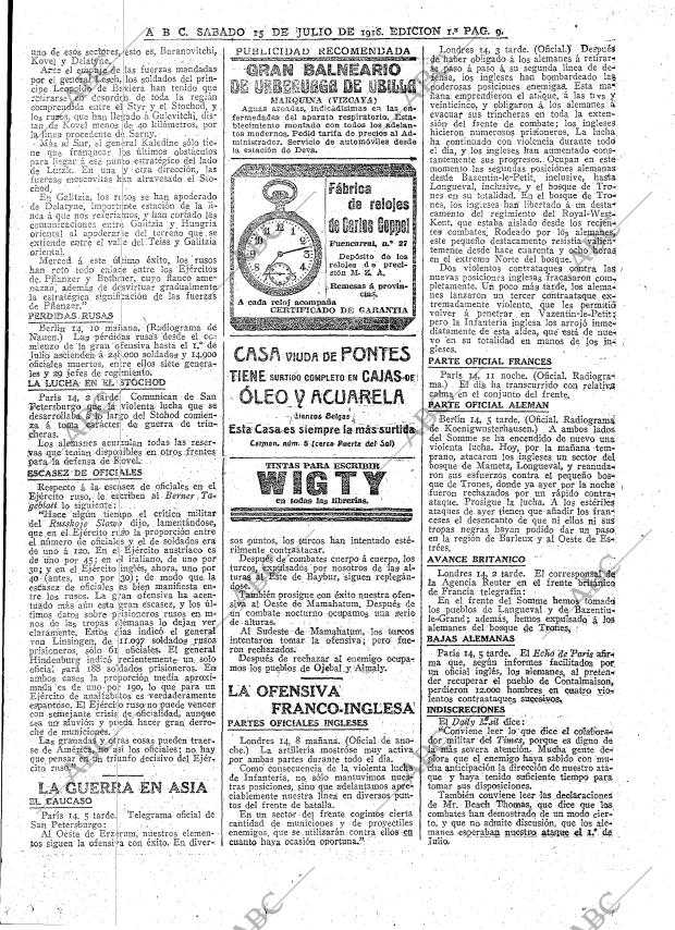 ABC MADRID 15-07-1916 página 9