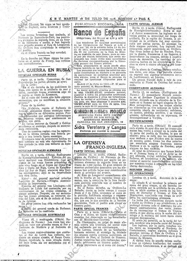 ABC MADRID 18-07-1916 página 8