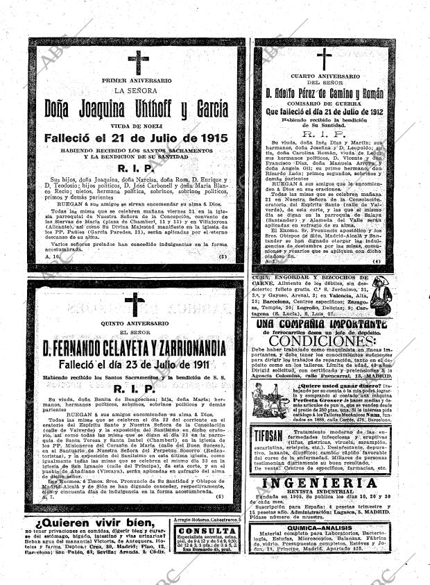 ABC MADRID 20-07-1916 página 20