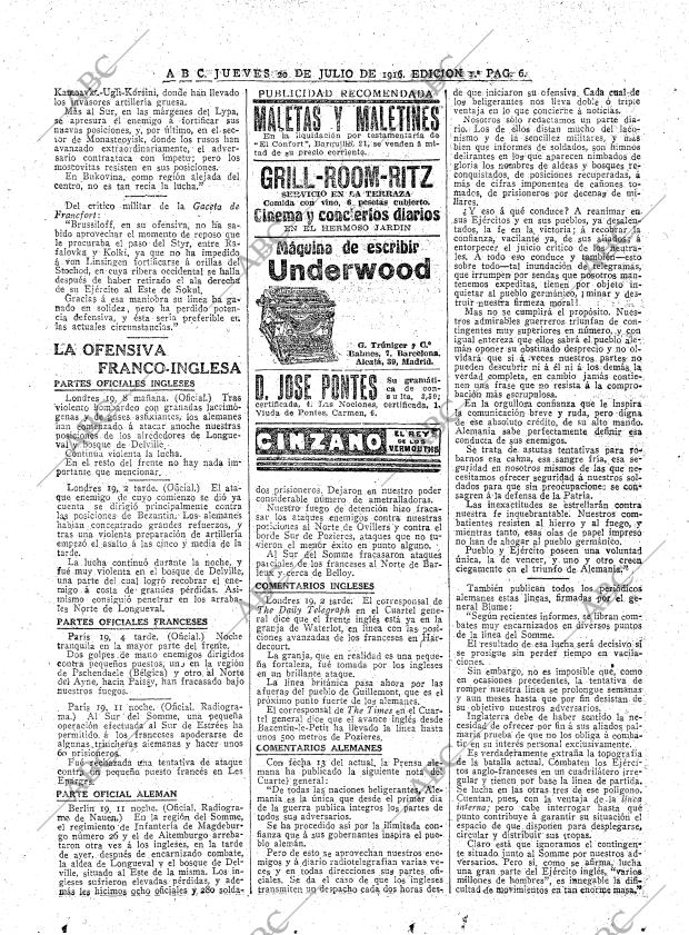 ABC MADRID 20-07-1916 página 6