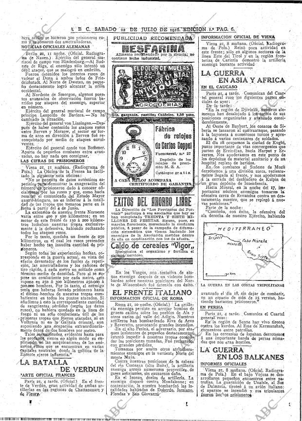 ABC MADRID 22-07-1916 página 6