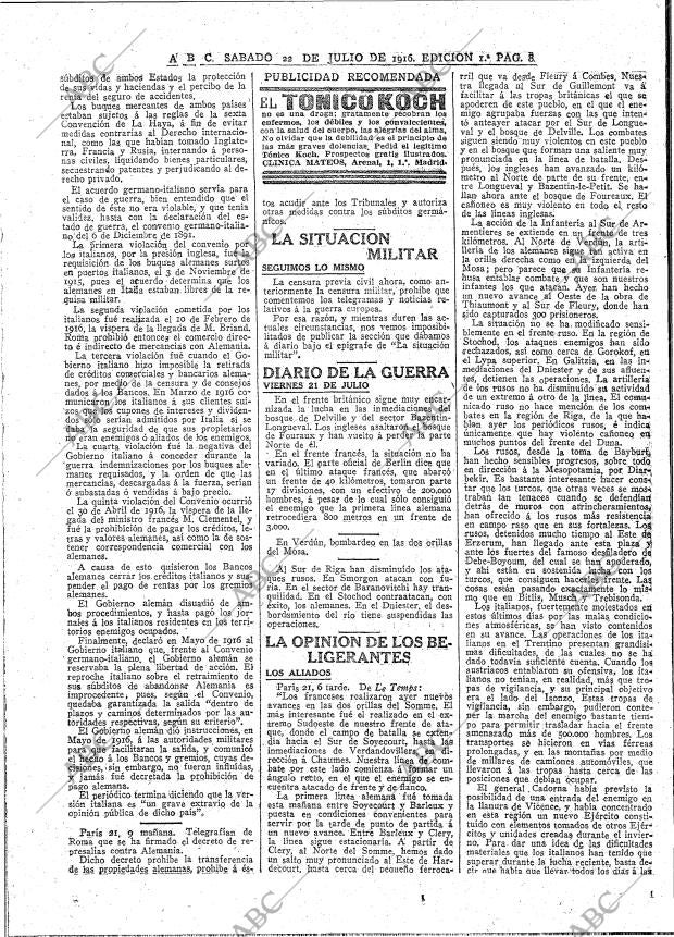 ABC MADRID 22-07-1916 página 8