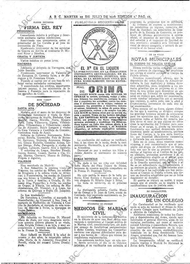 ABC MADRID 25-07-1916 página 12