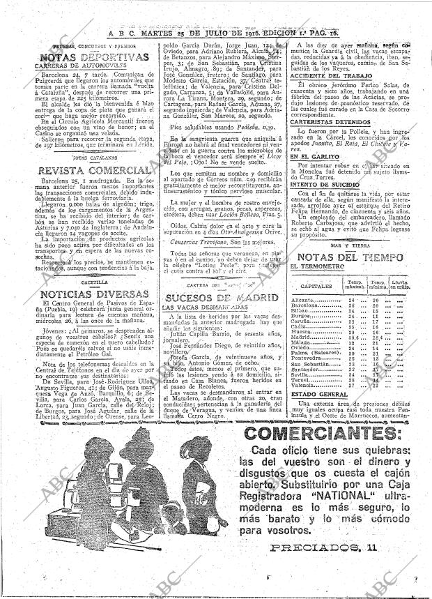 ABC MADRID 25-07-1916 página 16
