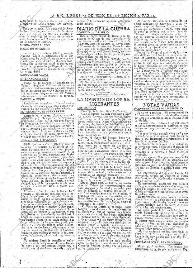 ABC MADRID 31-07-1916 página 10