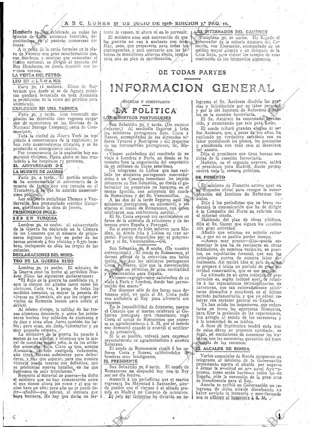 ABC MADRID 31-07-1916 página 11
