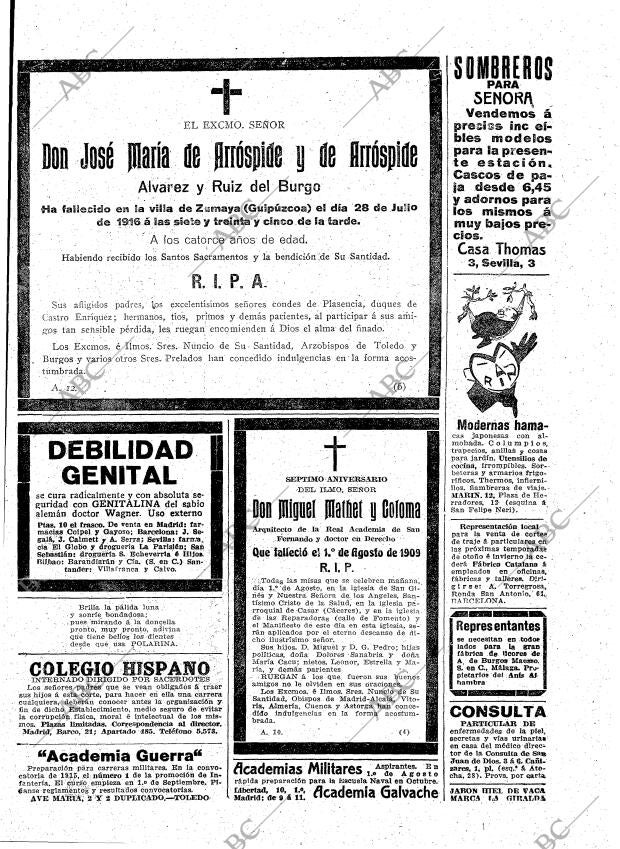 ABC MADRID 31-07-1916 página 19