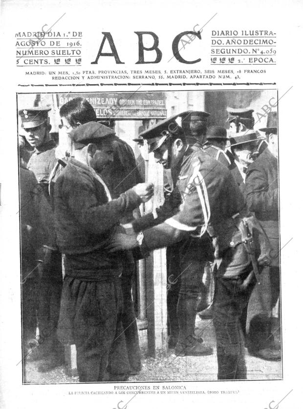 ABC MADRID 01-08-1916 página 1