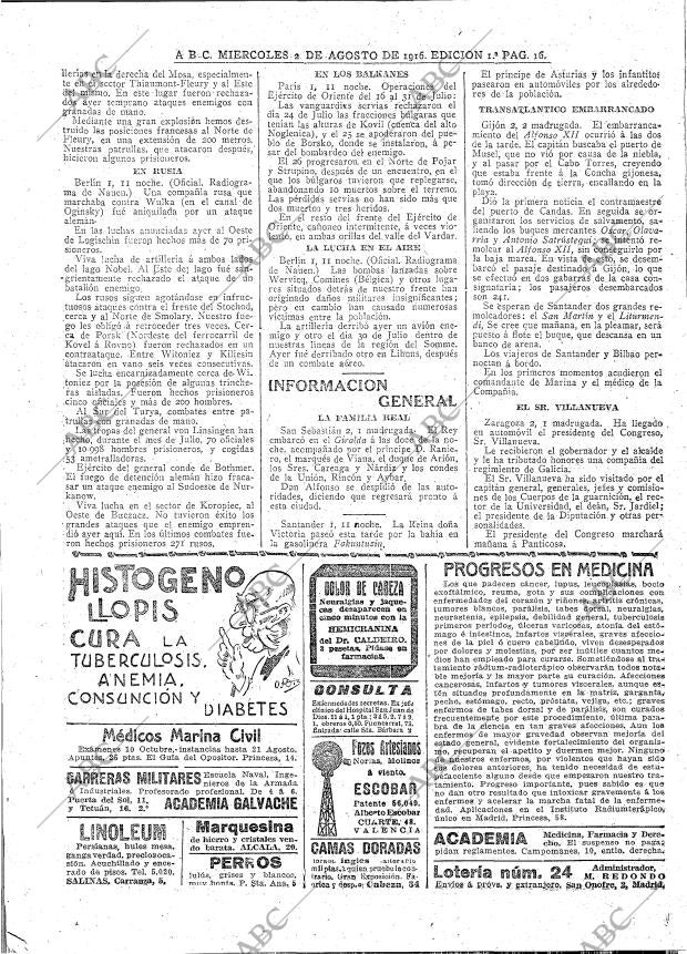 ABC MADRID 02-08-1916 página 16
