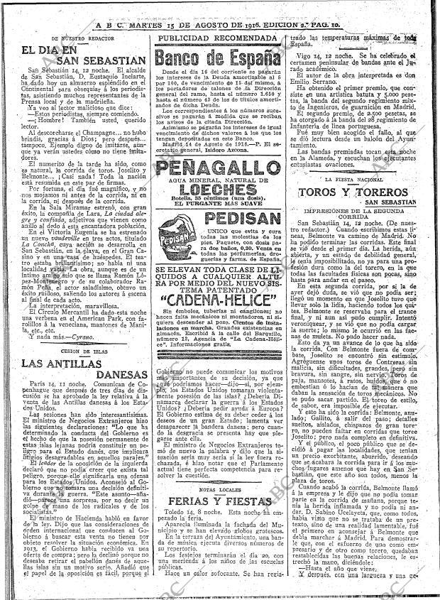 ABC MADRID 15-08-1916 página 10