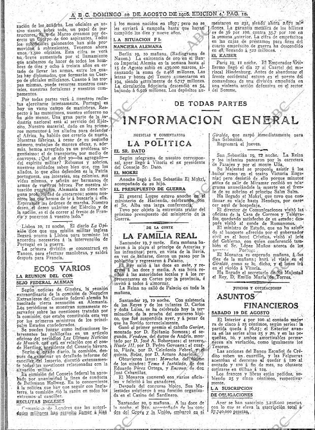 ABC MADRID 20-08-1916 página 10