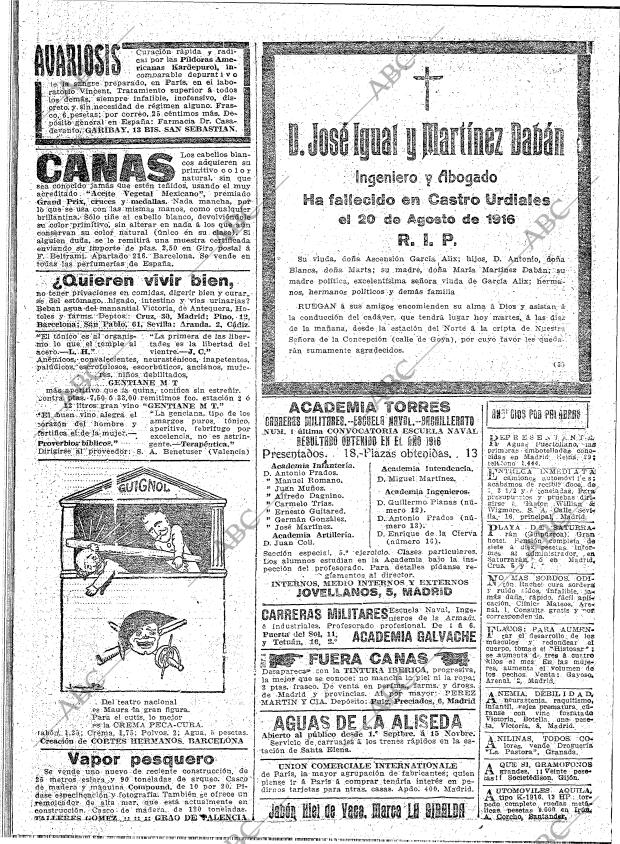 ABC MADRID 22-08-1916 página 16