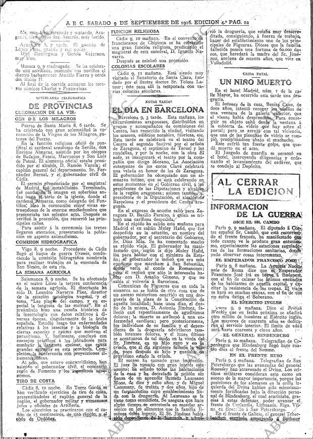 ABC MADRID 09-09-1916 página 12