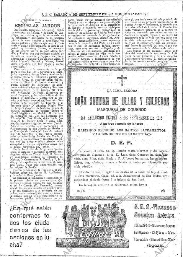 ABC MADRID 09-09-1916 página 14
