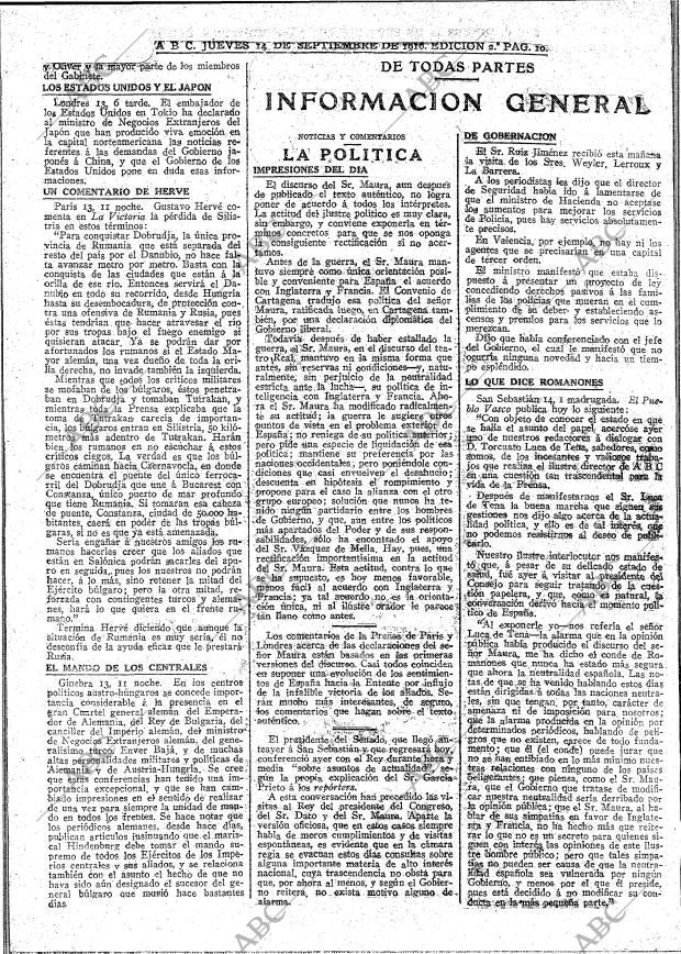 ABC MADRID 14-09-1916 página 10