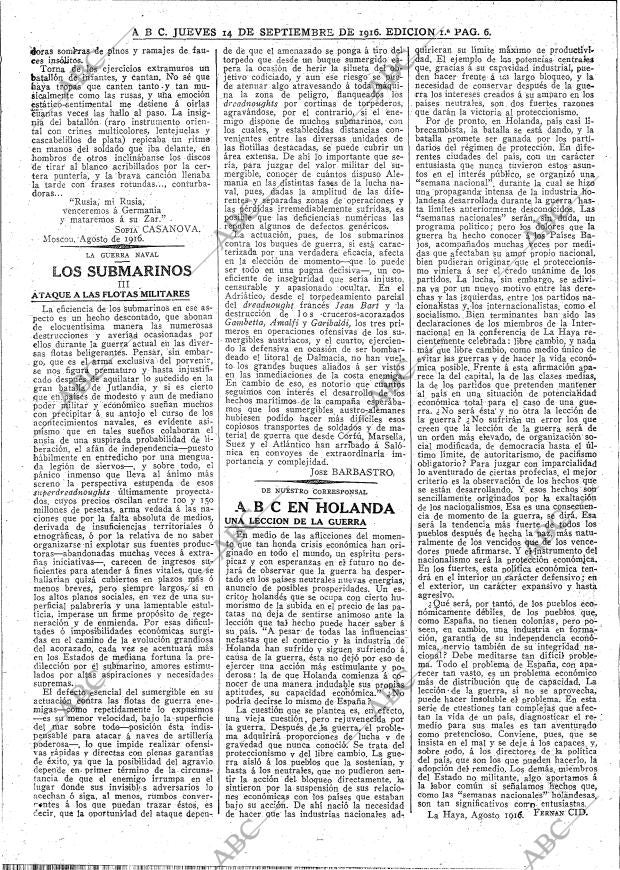 ABC MADRID 14-09-1916 página 6