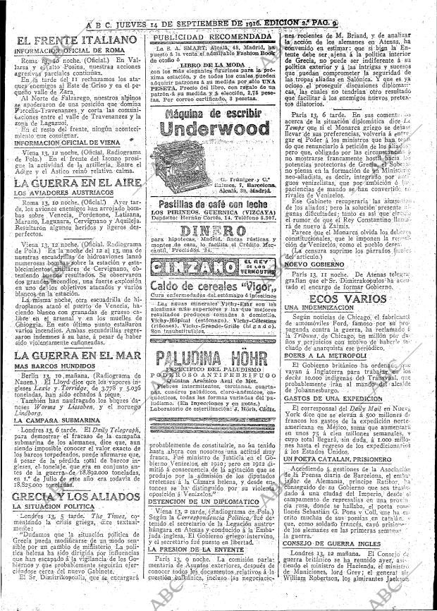 ABC MADRID 14-09-1916 página 9