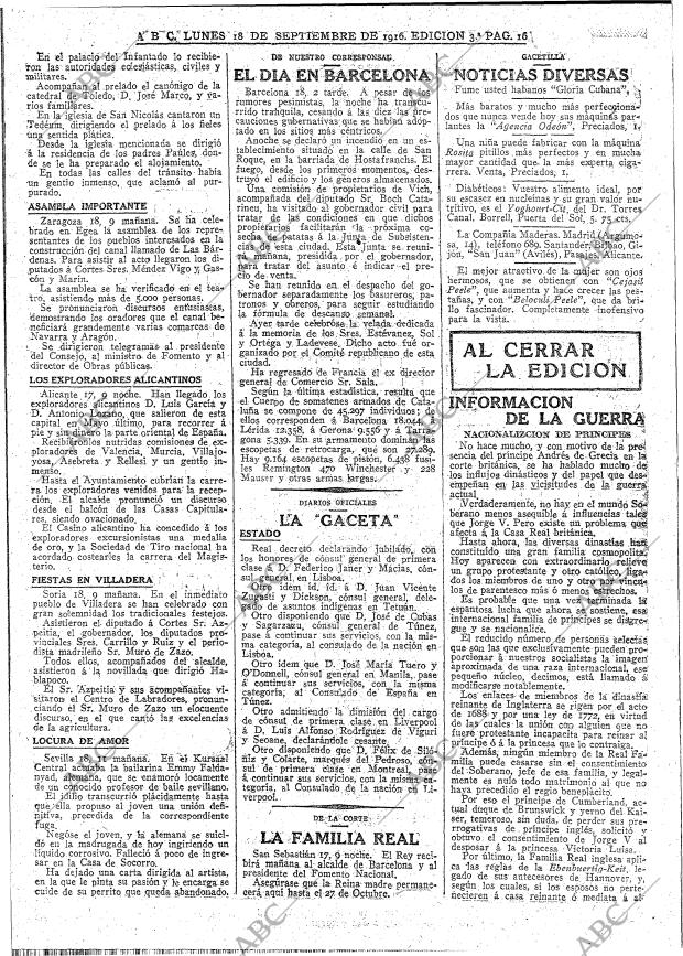ABC MADRID 18-09-1916 página 16