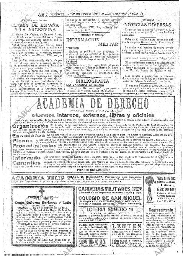 ABC MADRID 22-09-1916 página 18