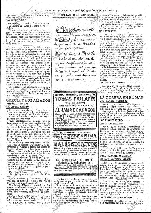 ABC MADRID 28-09-1916 página 9