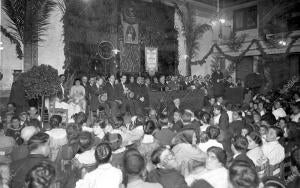 El salón del centro regionalista de san Juan Despi (Barcelona) durante la fiesta...